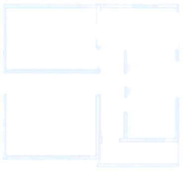 Line drawing of a duplex floor plan